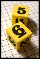 Dice : Dice - 6D - Foam Yellow Numerals - SK Collection Buy Nov 2010